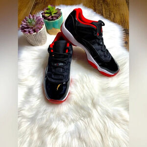 Nike Air Jordan 11 XI Retro Low Black Red Bred White 528895-012